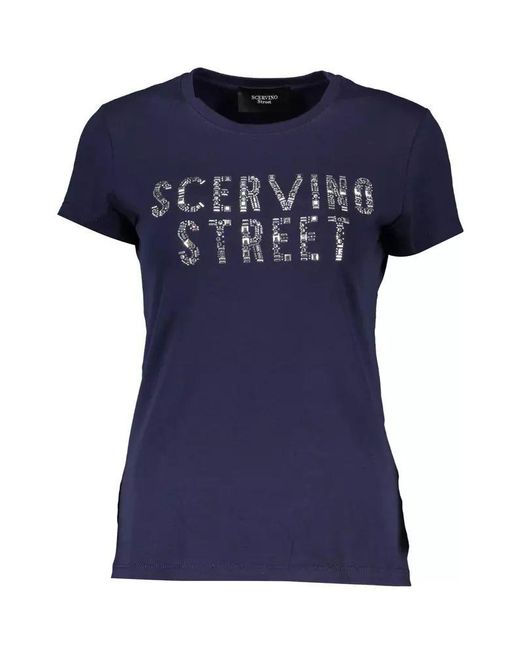 Ermanno Scervino Blue Cotton Tops & T-shirt