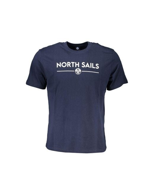 North Sails Blue Cotton T-Shirt for men