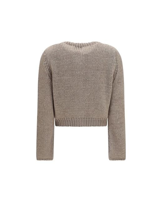Forte_forte Brown Beige Silk Cardigan