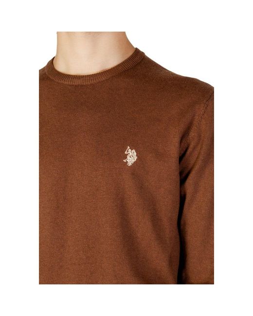 U.S. POLO ASSN. Brown Beige Cotton Sweatshirt for men