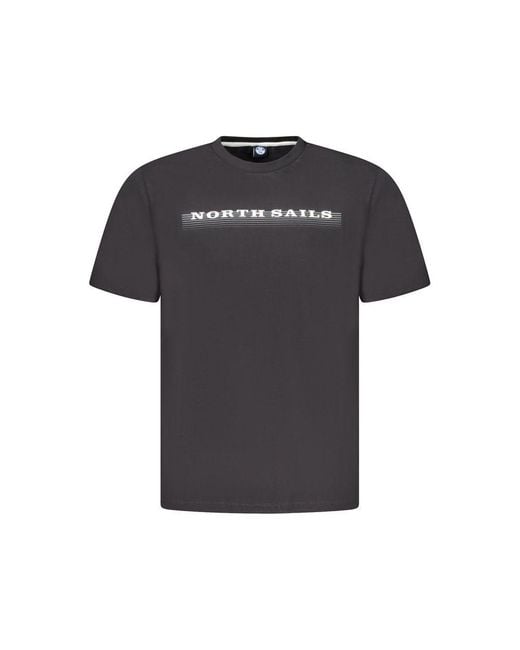 North Sails Black Cotton Men's T for men