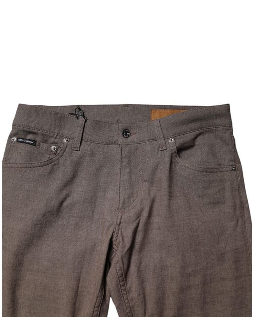 Dolce & Gabbana Gray Tailored Straightleg Pants for men