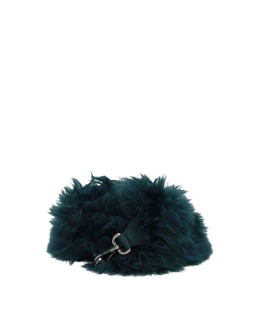 Fendi Blue Shoulder Strap Alpaca Green