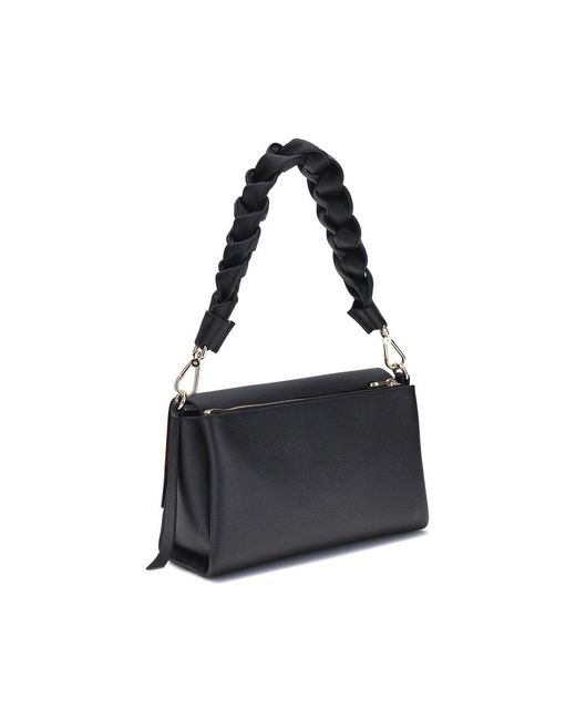 Coccinelle Black Calf Leather Bos Taurus Shoulder Bag for men