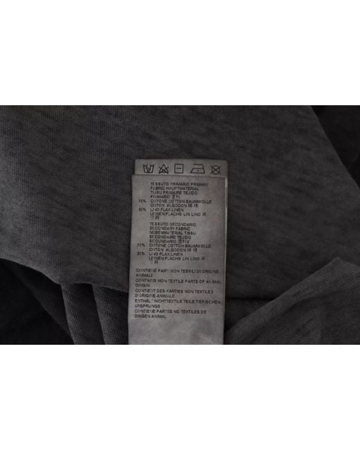 DSquared² Blue Cotton Linen Long Sleeves Pullover Sweater for men
