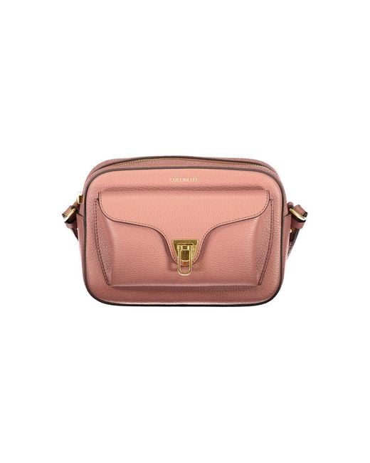 Coccinelle Pink Leather Handbag