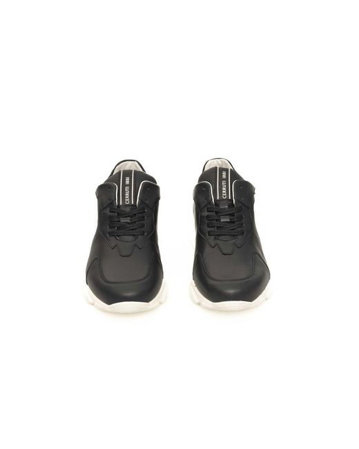 Cerruti 1881 Black Cow Leather Sneaker for men