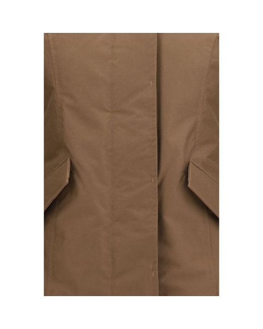 Woolrich Brown Cotton Parka