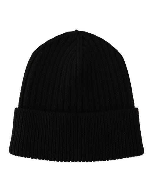 Dolce & Gabbana Black Wool Knit Winter Hat
