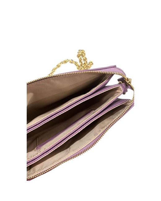 Twinset Purple Faux Leather Crossbody Bag