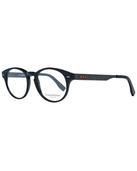 Zegna Black Plastic Glasses (frames) for men
