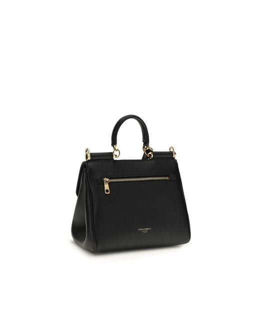 Dolce & Gabbana Black Calf Leather Bos Taurus Shoulder Bag