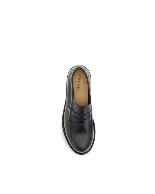 Premiata Black Calf Leather Bos Taurus Slip for men