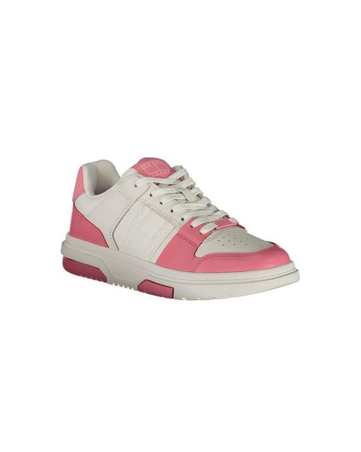 Tommy Hilfiger Pink Leather Sneaker