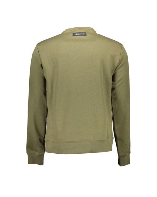 Philipp Plein Green Verde Cotton Sweatshirt for men