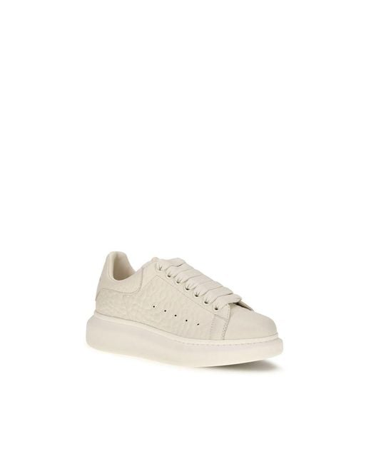 McQueen Natural White Calf Leather Bos Taurus Chunky Sneakers