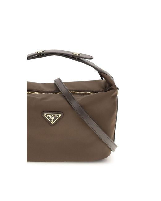 Prada Brown Recycled Polyamide Handbag