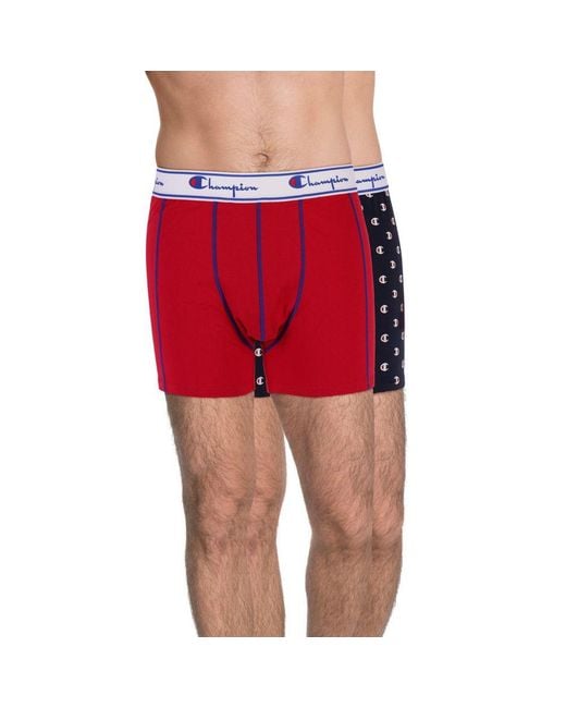 Champion Red Blue Cotton Boxers for men