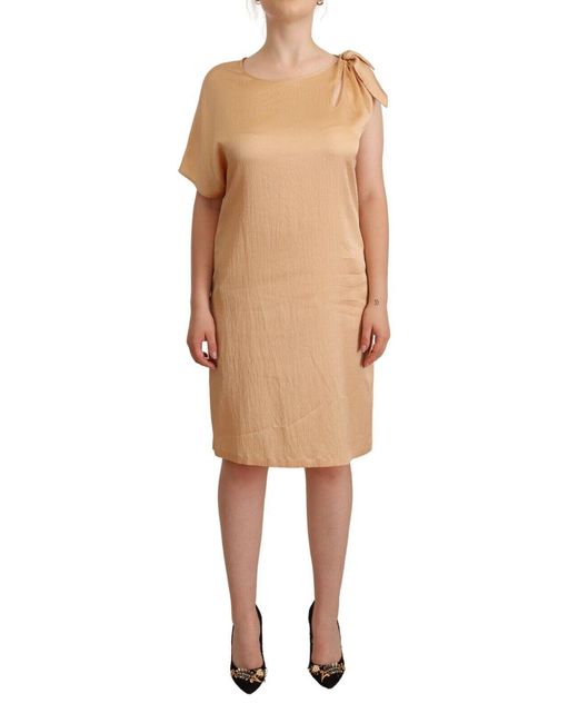 Moschino Multicolor Elegant One-Sleeve Shift Dress