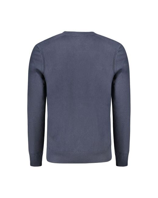 Boss Blue Cotton Men Sweater for men