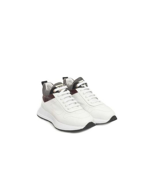 Cerruti 1881 White Cow Leather Sneaker