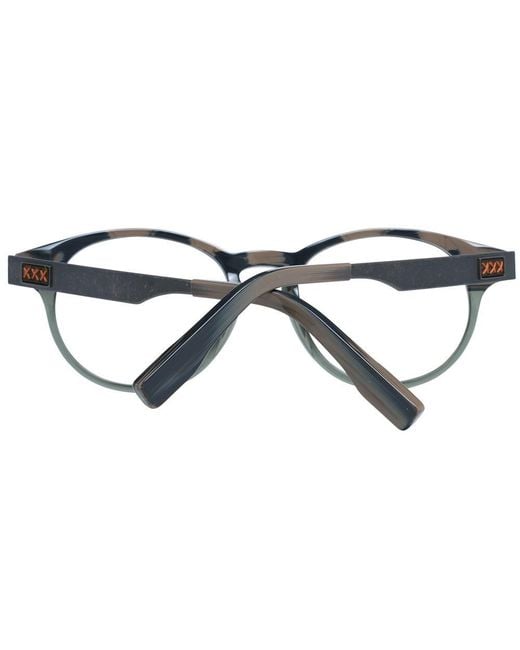 Zegna Gray Plastic Glasses (frames) for men