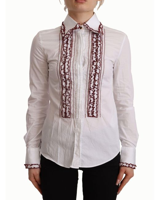 Dolce & Gabbana Multicolor Elegant Cotton Long Sleeve Polo Top
