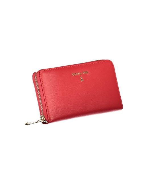 Patrizia Pepe Red Chic Zip Wallet With Multiple Compartments