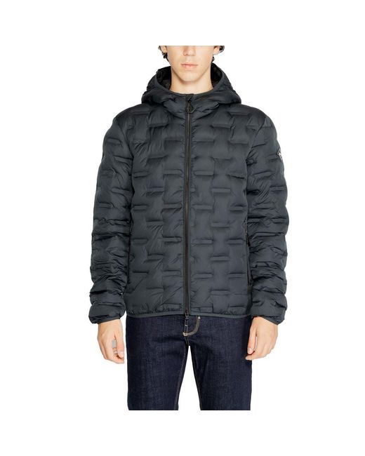 Replay Black Polyester Full-Length Jacket for men