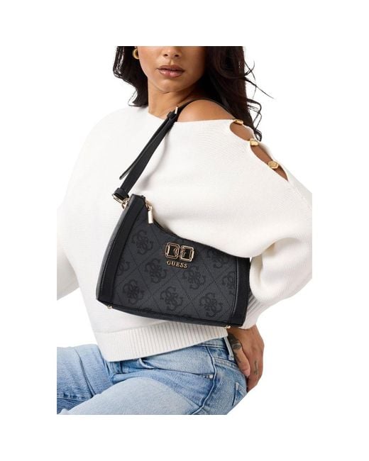 Guess Black Gray Polyethylene Handbag