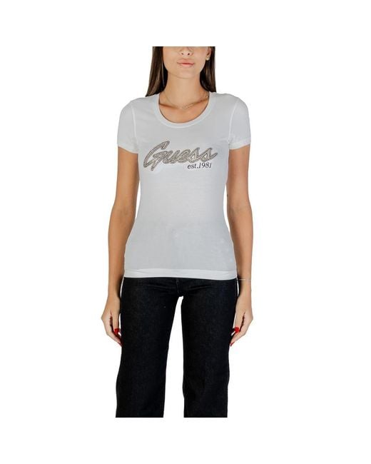 Guess Blue White Cotton T