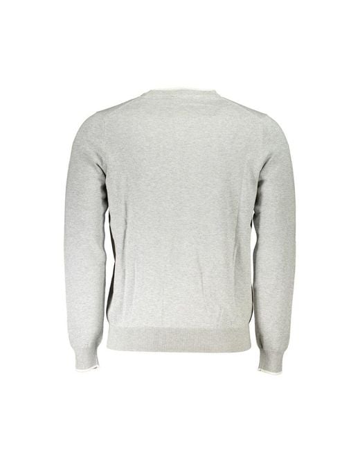 North Sails Gray Cotton Sweater for men