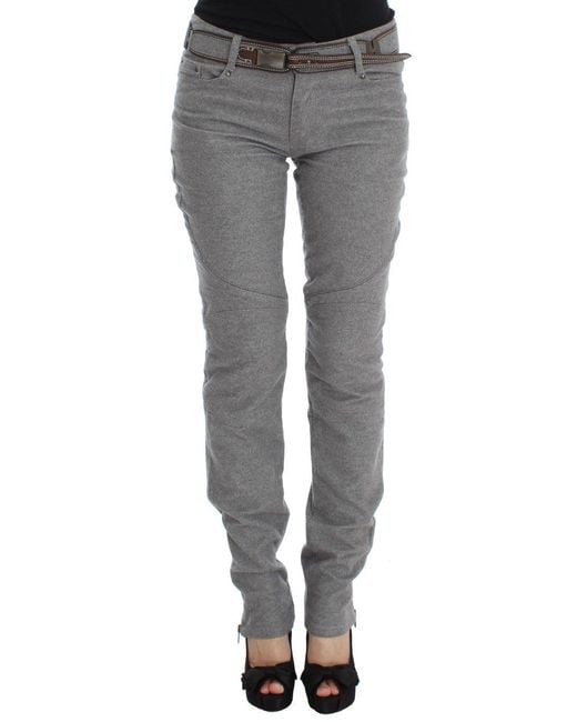 Ermanno Scervino Gray Chic Casual Cotton Pants