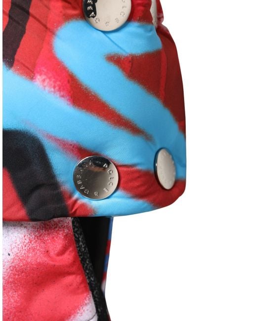 Dolce & Gabbana Blue Graffiti Whole Head Wrap Capello Hat for men
