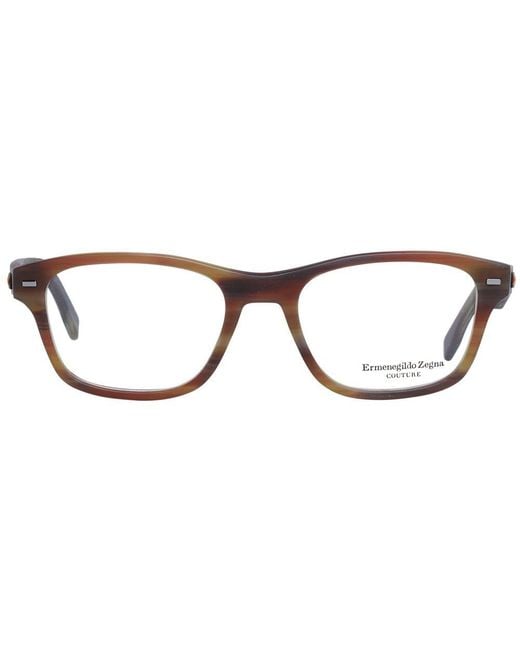 Zegna Brown Plastic Glasses (Frames) for men