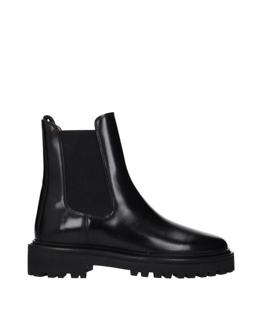 Isabel Marant Black Chunky Boots Leather