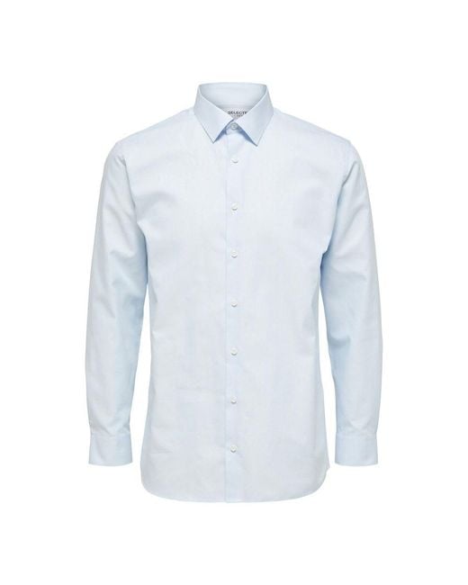 SELECTED Blue Cotton Shirt for men