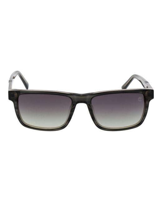 Timberland Black Gray Acetate Sunglasses for men
