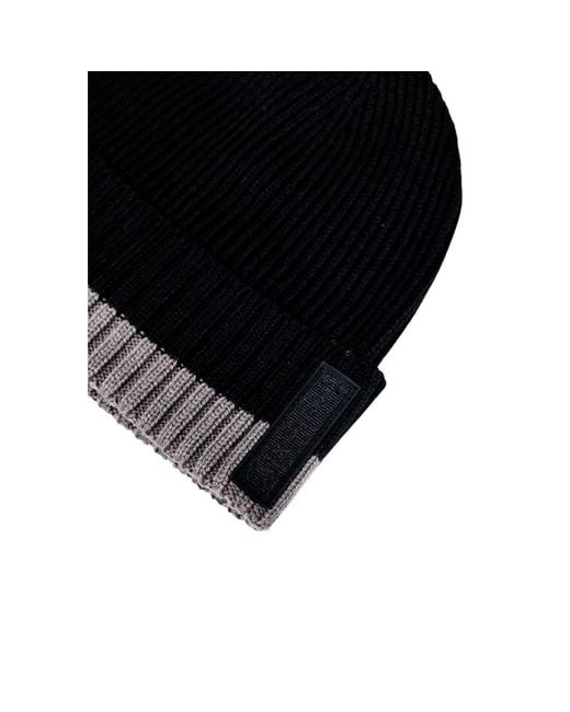ARMANI EXCHANGE Black Bicolor Marabou Cap (baseball Hat) for men