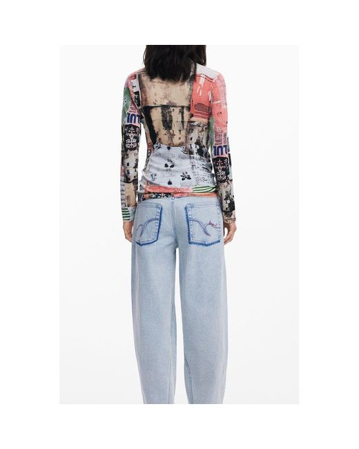 Desigual Red Rosa Viscosa 's Jersey