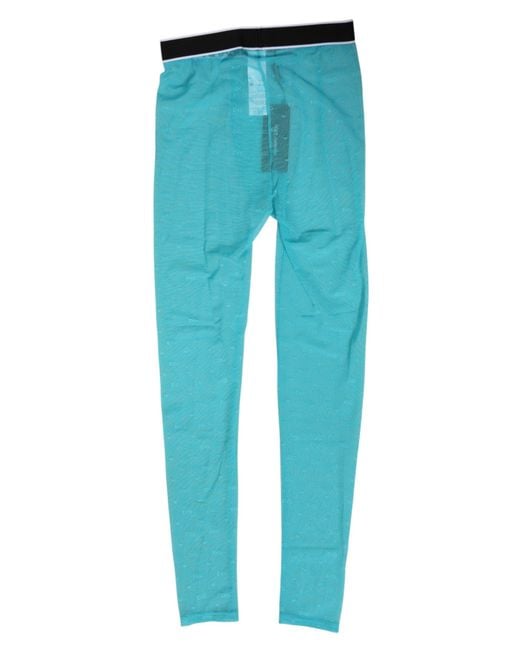 Dolce & Gabbana Blue Logo Print Slim Fit Pants