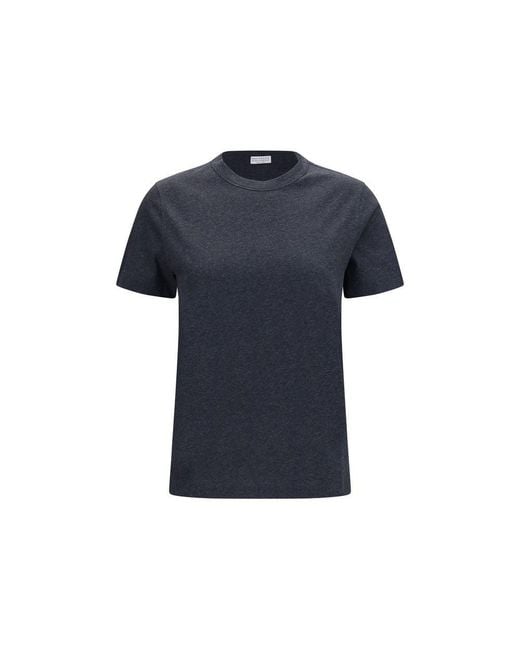 Brunello Cucinelli Blue Gray Cotton T