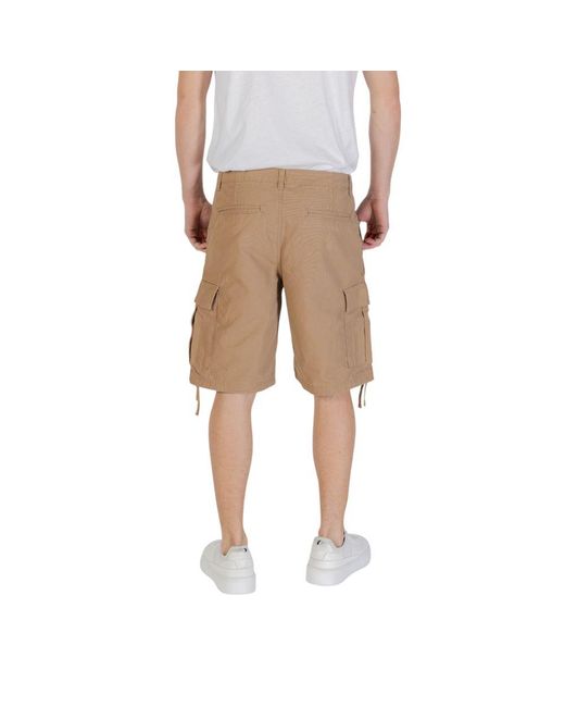 Jack & Jones Natural Beige Cotton Bermuda for men