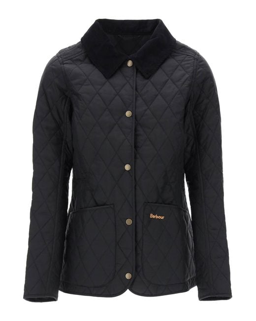 Barbour Black Quilted Annand