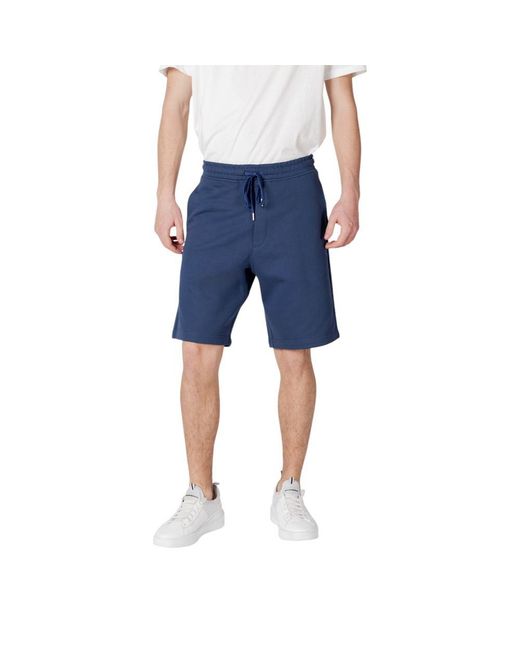 Replay Blue Cotton Short for men