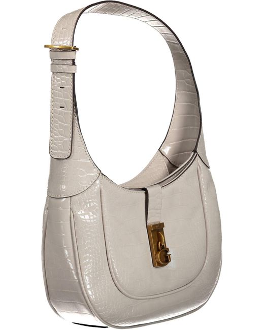 Guess Gray Chic Shoulder Bag With Contrasting Details