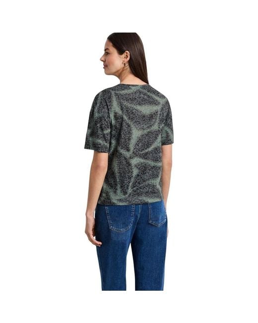 Street One Black Bicolor Polyester T