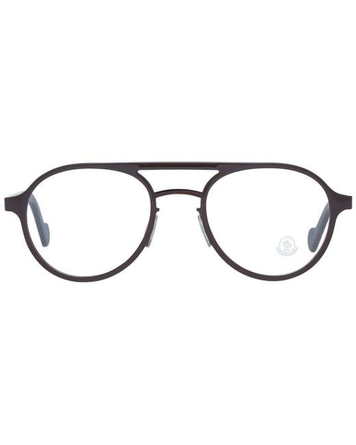 Moncler Brown Metal Glasses (Frames) for men