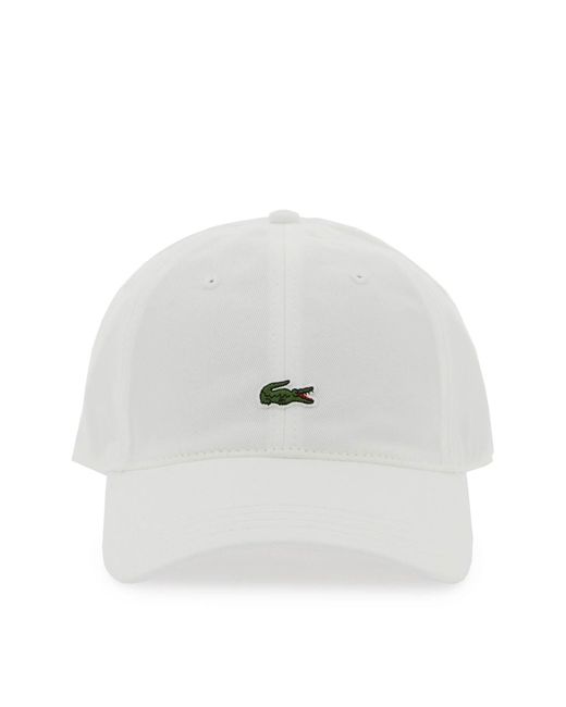 Lacoste White Logo Patch Baseball Cap for men