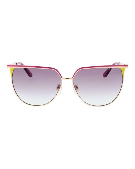 Guess Purple Metal Sunglasses